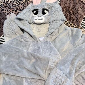 Secret Treasures Med Gray Plush Onesie